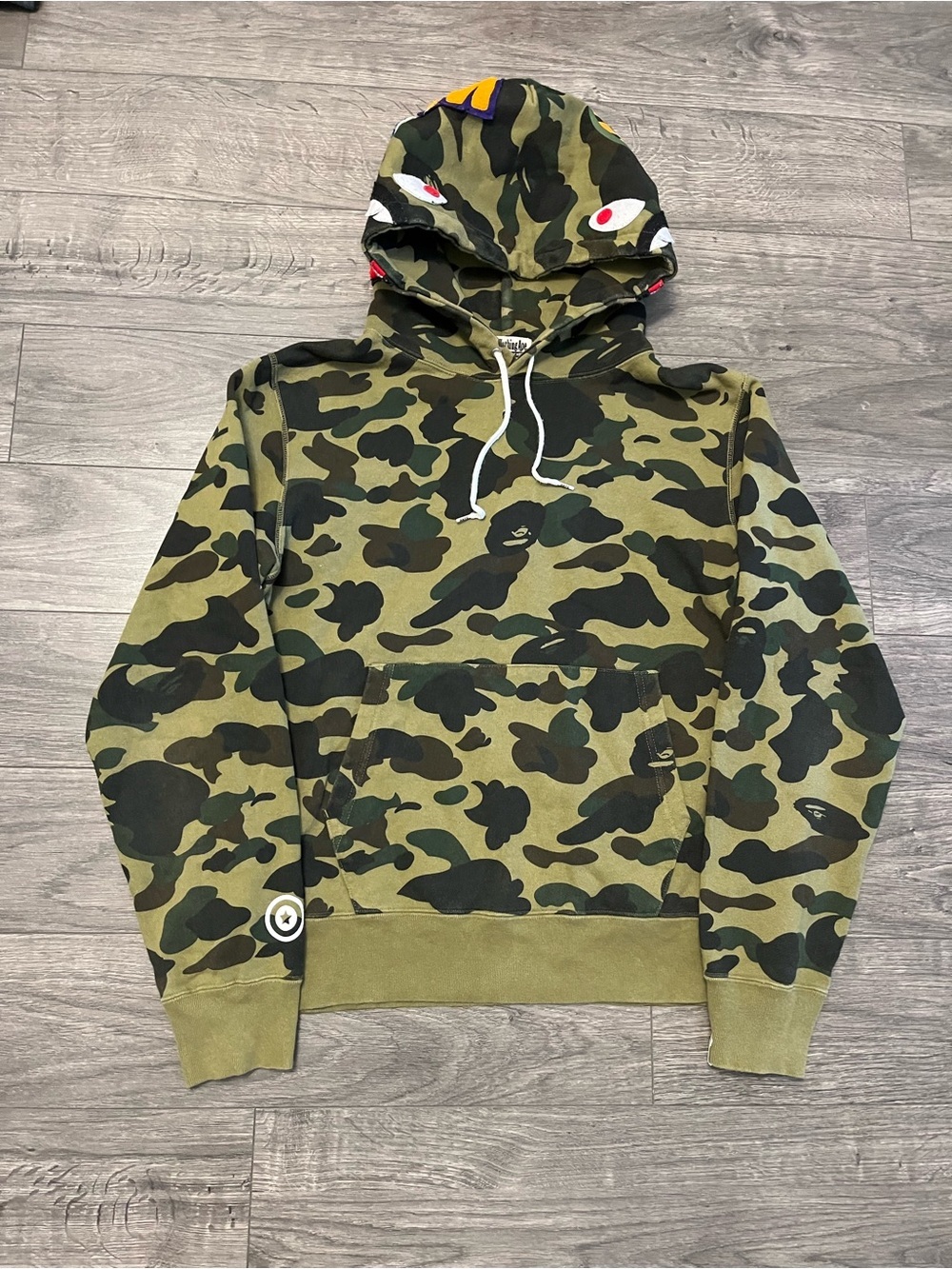 Bape OG Camo shark Hoodie - Olive Camo